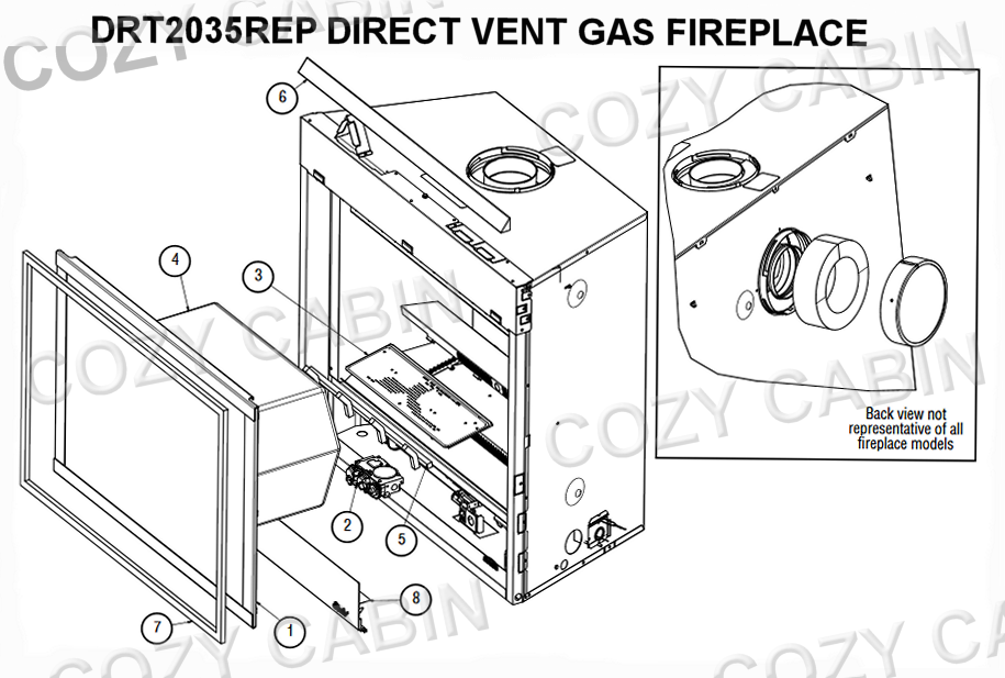 DIRECT VENT GAS FIREPLACE (DRT2035REP) #DRT2035REP